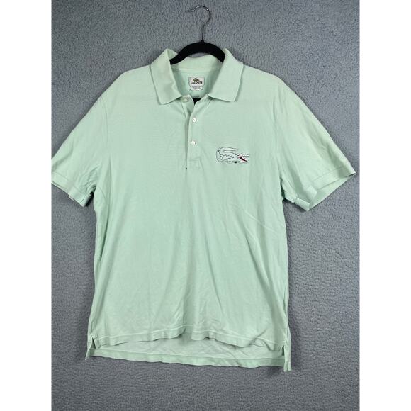 Lacoste Mens Size 6 Short Sleeve Polo Shirt Light Green *Flaws - Picture 1 of 12